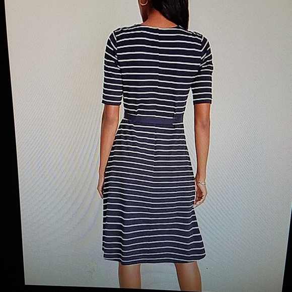 SOLD ANN TAYLOR Mixed Stripe Wrap Dress - Picture 3 of 3